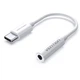 Переходник Vention 0.1м Type-C-3.5мм minijack Аудиоадаптер AUX на USB-C для Наушников Белый - изображение 1