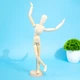 Фигурка из дерева подвижная статуэтка Человек на подставке 32 см - изображение 1