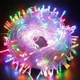 Світлодіодна лінійна гірлянда нитка 200 LED 9 м прозорий шнур від мережі різнокольоровий - зображення 2