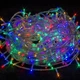 Світлодіодна лінійна гірлянда нитка 200 LED 9 м прозорий шнур від мережі різнокольоровий - зображення 3
