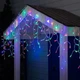 Гірлянда світлодіодна бахрома 3х0.5 м 100 LED прозорий шнур із перехідником різнокольорова - зображення 1