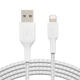 Кабель Belkin USB-A - Lightning, BRAIDED, 0.15m, white (CAA002BT0MWH) - изображение 3
