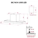 Вытяжка кухонная Perfelli BIC 9654 I 1000 LED - изображение 3