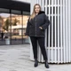 Женская куртка большого размера зимняя UF-Fashion Шубка-окс 50 черный - изображение 5