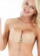 Бюстгальтер-невидимка fly bra бежевый на шнуровке с чашками бабочка G&N 4834 75C - изображение 2