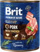 Mokra karma dla psów Brit premium by nature pork&trachea 800 g (8595602538669) - obraz 1