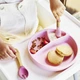 Набор ложка и вилка MinikOiOi Dig In Bubble Beige силиконовые (101060060) - изображение 4