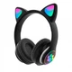 Наушники беспроводные Bluetooth TUCCI STN28 с кошачьими ушками Black (747220) - изображение 1
