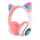Наушники беспроводные Bluetooth TUCCI STN28 с кошачьими ушками Pink (747222) - изображение 1