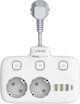 Фільтр Ldnio SE2435 - QC3.0, Type-C, 2 USB, 2 розетки, 3.4A (0.2m) Білий (771315) - зображення 2