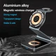 Док-станция JYD Metal 3в1 Magnetic Wireless Charger для iPhone 14/13/12 MagSafe, AirPods, Apple Watch (Grey) - изображение 3