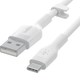 Kabel Belkin USB-A - USB-C Silikonowy 2 m Biały (CAB008BT2MWH) - obraz 4