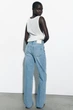 Джинси прямі Zara High-Rise Straight 40 блакитний 6147/068/427 - зображення 5