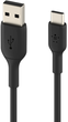 Кабель Belkin PVC C-A 1M Black (CAB001BT1MBK) - зображення 1