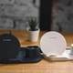 Бездротова зарядна станція Fast Charge 3 в 1 бездротова док станція для телефону , навушників та годинників, бездротовий зарядний пристій бiлого кольору - зображення 2