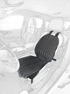Ортопедична біо накидка EKKOSEAT на автомобільне крісло. Чорна.Lexus10 - зображення 1