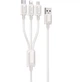 Кабель для зарядки телефона 3 в 1 Micro USB+Type-C+Lightning 3 in 1 Hoco Original Series 1M 2A для устройств iOS/Android/Samsung/iPhone/Xiaomi/Huawei/Meizu. White - изображение 2