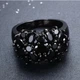 Каблучка Coctail ring Перстень жіночий .Бохо Чорний агат. Сучасний дизайн Італія 18 розмір 4133 - зображення 3