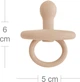 Пустышка MinikOiOi ортодонтична силиконовая 100% Binkee 0+ Month Bubble Beige (101150057) - изображение 2