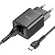 Зарядне мережеве HOCO N25 Maker (2USB 2.1A) Type-C Чорний - зображення 1