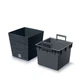 Горщик для квітів Prosperplast Furu Square Low 30см Антрацит - зображення 2