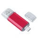 64Gb USB 3.1 + Type-C флеш накопитель OTG, 135мБ чтение / 78мБ запись, двухсторонняя флешка, красная - изображение 4