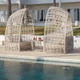 Столик приставний із ротанга Surabaya Daybed Off White - зображення 6