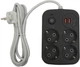 Сетевой фильтр XoKo SP-4-2-1 4 розетки, 3 USB, 2 м Black (XK-SP-4-2-1-BK) - изображение 1