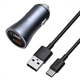 АЗП Baseus Golden Contactor Pro 40W 2USB + Cable Type-C 5A (1m) dark gray - изображение 4