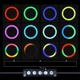 Кольцевая LED RGB лампа 33см, от USB, с держателем для телефона, MJ33 - изображение 2