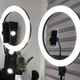 Кольцевая LED лампа 36см, 220В, Rl-14, с 3 креплениями для телефона + Пульт - изображение 7