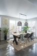 Дизайнерский Кухонный обеденный стол из натурального дерева Loft Design 200x800x75h Черный / Дерево ATL214 - изображение 3
