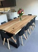 Дизайнерский Кухонный обеденный стол из натурального дерева Loft Design 280x100x75h Черный / Дерево ATL217 - изображение 1