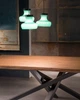 Дизайнерский Кухонный обеденный стол из натурального дерева Loft Design 220x80x75h Черный / Дерево ATL794 - изображение 7