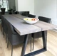 Дизайнерский Кухонный обеденный стол из натурального дерева Loft Design 200x82x75h Черный / Дерево ATL213 - изображение 5