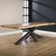 Дизайнерский Кухонный обеденный стол из натурального дерева Loft Design 160x60x75h Черный / Дерево ATL1125 - изображение 1