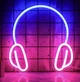 Настенный неоновый светильник ночник Side Наушники 26*26 см - изображение 1