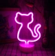 Ночник неоновый лампа светильник Fire Кошка розовая new - изображение 8