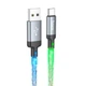 Кабель з підсвіткою USB - Type-C Hoco U112 Shine PD charging data cable 20W 1m - зображення 1