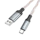 Кабель з підсвіткою USB - Type-C Hoco U112 Shine PD charging data cable 20W 1m - зображення 6