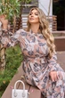 Платье SOLINNA 8636/1 в Темно-пурпурный цвете с супер-мягкой тканью (принт) и поясом: стильное, комфортное и универсальное 46 - изображение 2
