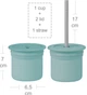 Чашка-контейнер с трубочкой MinikOiOi Sip + Snack Aqua Green/Powder Grey (101100107) - изображение 2