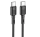 Кабель Hoco X83 Type-C to Type-C Victory 60W charging data cable Black - изображение 2