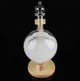 Барометр Штормгласс глобус большой, капля Storm glass на светлой деревянной подставке - изображение 7