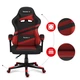 Игровое компьютерное кресло HUZARO FORCE 4.4 Red Mesh Обивка ткань Красное - изображение 8
