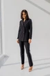 Черный женский брючный костюм с классическими брюками и пиджаком FashionYouWant L черный 43436156 - изображение 1