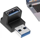 Переходник адаптер соединитель угловой USB 3.0 M/F 90 градусов (48565) - изображение 4