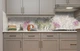 Кухонный фартук на стену Растительный Орнамент (наклейка для кухни ПВХ пленка скинали) замок Абстракция 60х200 см - изображение 1