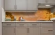 Кухонный фартук на стену Мечеть (наклейка для кухни ПВХ пленка скинали) лес деревья Природа Оранжевый 60х200 см - изображение 4