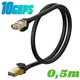 Патч корд мережевий кабель LAN RJ45 Baseus High Speed Seven types 10gigabit ethernet cable (0.5m, 10Gbps, САТ 7) - зображення 1